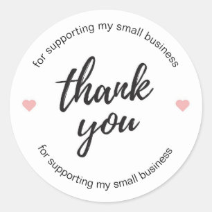 Personalizable Pequeña Empresa Gracias Pegatinas