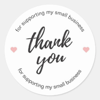 Personalizable Pequeña Empresa Gracias Pegatinas