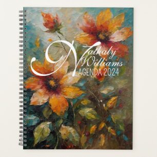 Personalizable planificador, boho, agenda botánica