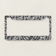 Personalizable Pollock Abstract Pattern Gris negro