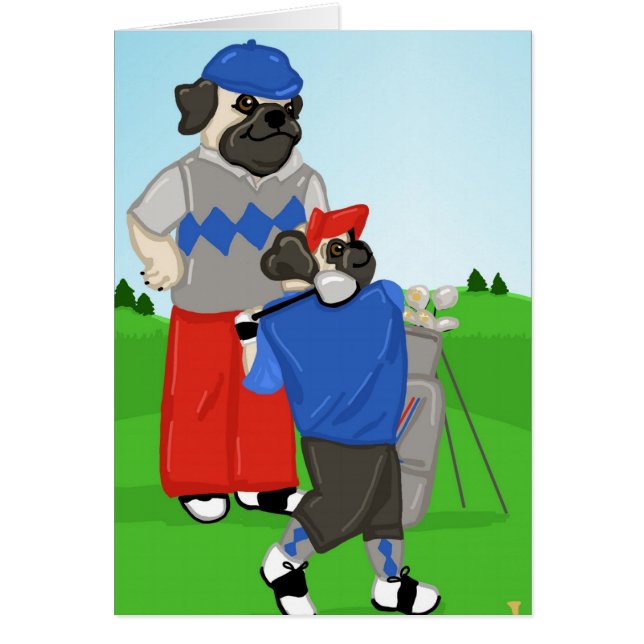 Personalizable Pugs Golfing Tees and Gifts (Frente)