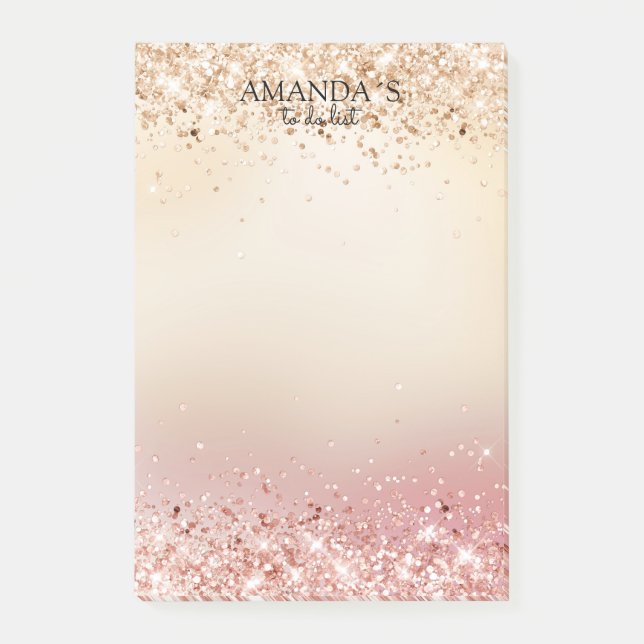 Personalizable Purpurina moderno Notas post-it (Anverso)