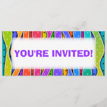 Personalizable RAINBOW HUELGA INVITACIÓN DEL PARTI