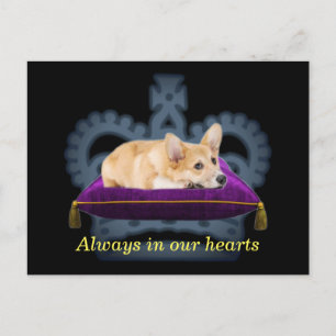 Personalizable Reina corgi corona corona postal