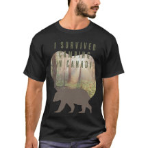 Personalizable sobreviví a acampar en camiseta can