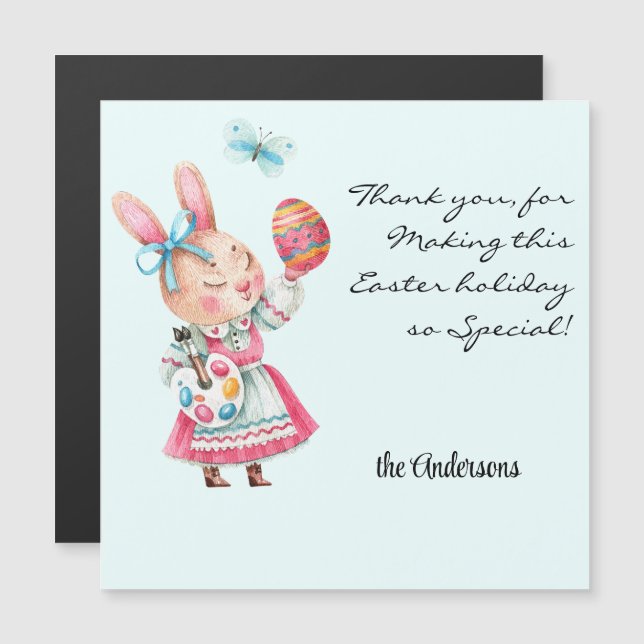 Personalizable, Srta. Easter Bunny Magnetic Gracia (Anverso/Reverso)