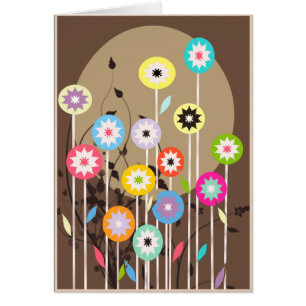 Personalizable - tarjeta floral de la primavera