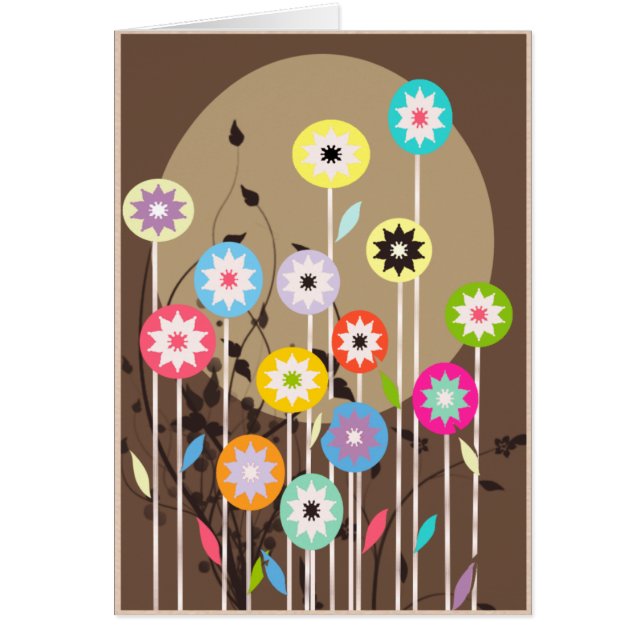 Personalizable - tarjeta floral de la primavera (Frente)