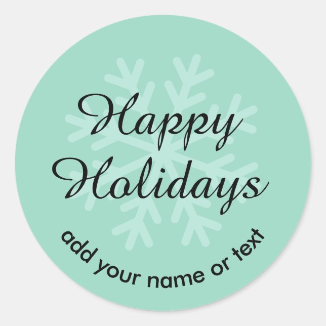 Personalizable Verde azulado suave Pegatina de vac (Anverso)