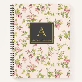 Personalizable Viñeta Monograma Diario Floral