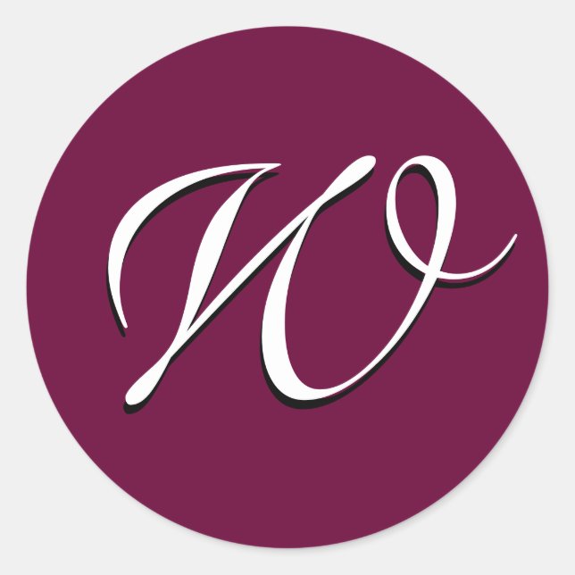 Personalizable_wine_W Pegatina de invitación a mon (Anverso)