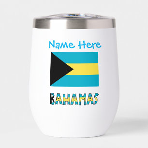 Personalización azul de la bandera de Bahamas y ba