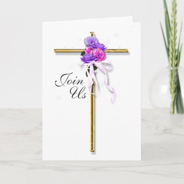 PERSONALIZACIÓN de invitación rosa chica de crista (Anverso)