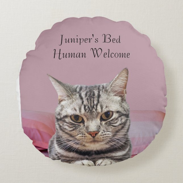 Personalización de la almohada redonda de gato (Anverso)