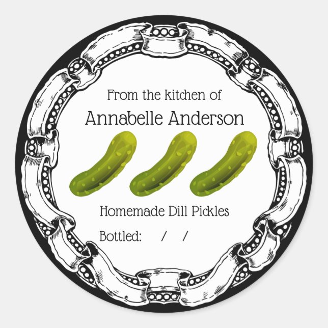 Personalización de la etiqueta Dill Pickles (Anverso)