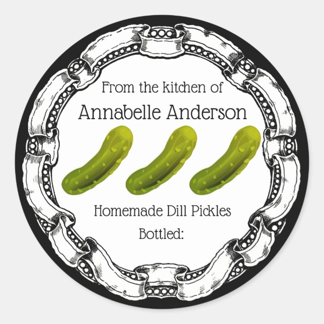 Personalización de la etiqueta Dill Pickles (Anverso)