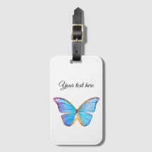 Personalización de la etiqueta portaequipajes BLUE