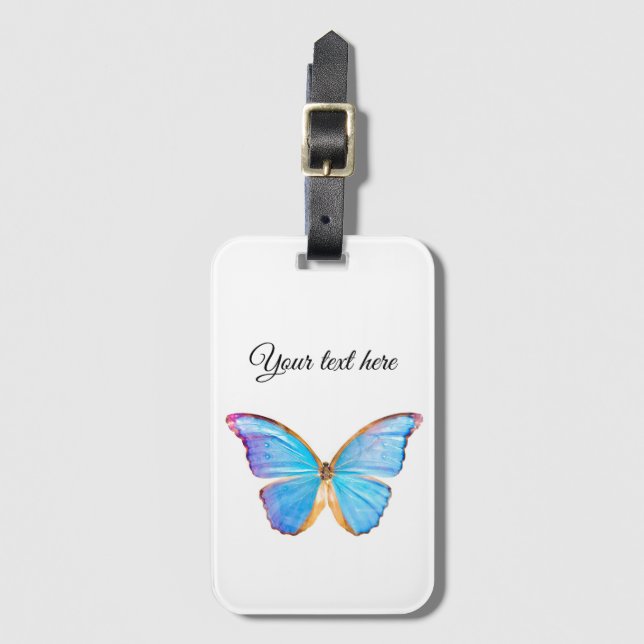 Personalización de la etiqueta portaequipajes BLUE (Anverso vertical)