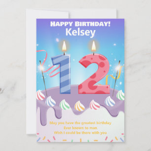 Personalización de la tarjeta Happy Birthday de 12