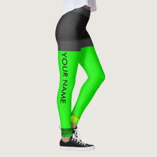 Personalización de Leggings Neon Green Running Pan
