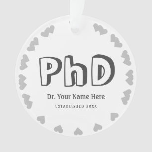 Personalización de Ornamento de Graduación de PhD