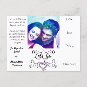 personalización de postal de invitaciones de boda