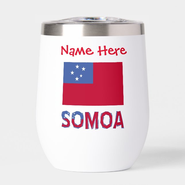 Personalización de Samoa y Bandera de Samoa en Roj (Frente)