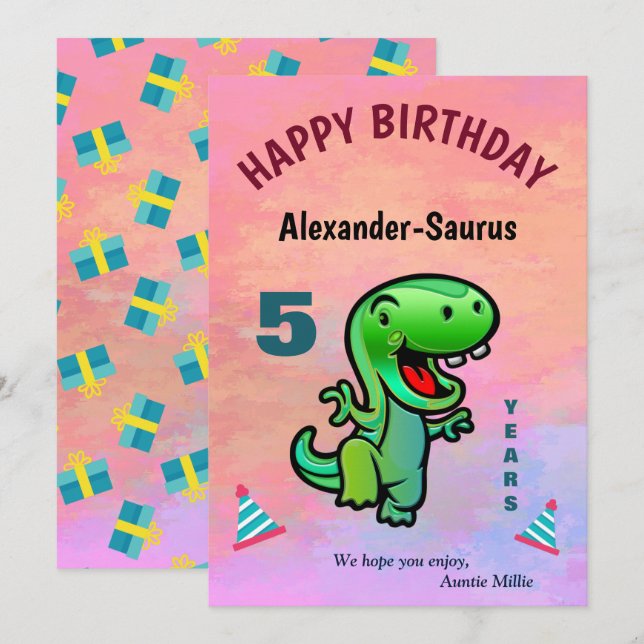 Personalización del cumpleaños de los niños de los (Anverso / Reverso)