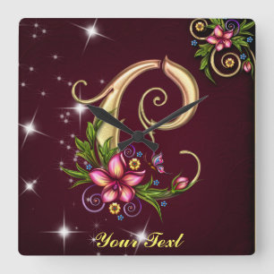 Personalización del reloj de pared monograma C