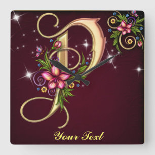 Personalización del reloj de pared monograma P