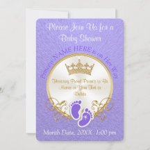 Personalización del tema Princesa Invitaciones a l