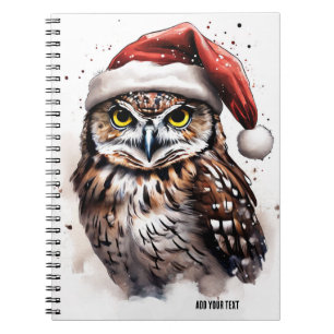 PERSONALIZACIÓN: Lechuza Navidad   Cuaderno