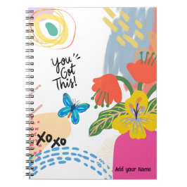 PERSONALIZACIÓN: mariposa + flores | Cuaderno
