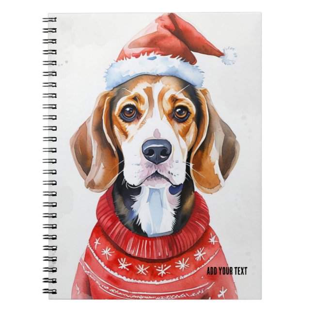 PERSONALIZACIÓN: Navidades Dachshund | Cuaderno (Frente)