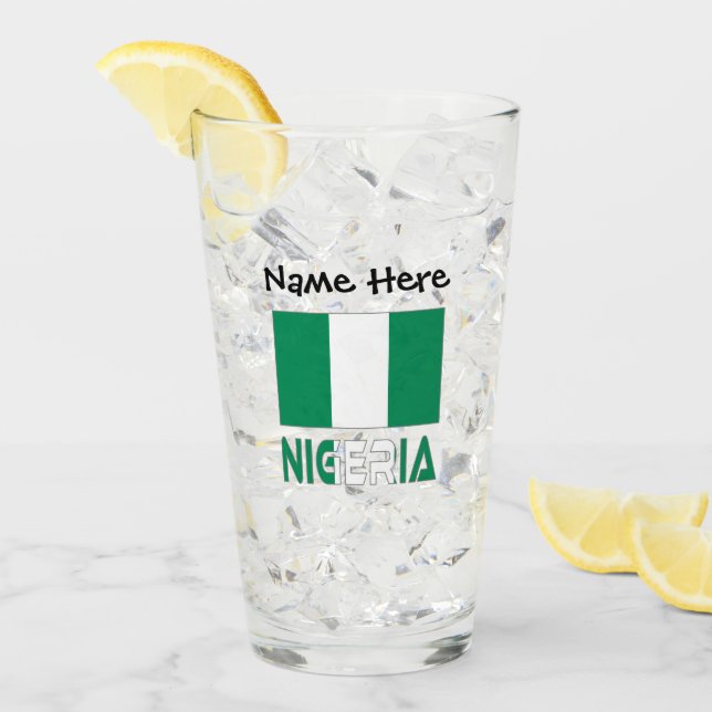 Personalización negra de la bandera nigeriana (Anverso (hielo))