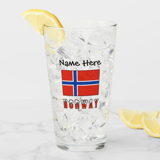 Personalización negra de la bandera noruega (Anverso (hielo))