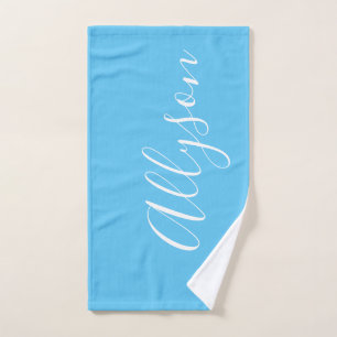Personalización Nombre Guión blanco vertical, azul