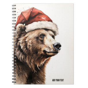 PERSONALIZACIÓN: Oso Navidad   Cuaderno
