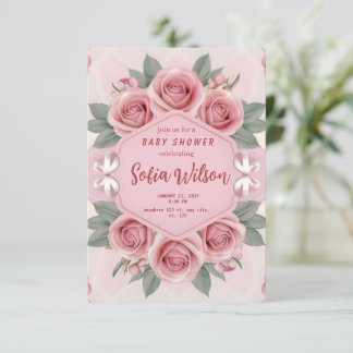 [Personalizada] Elegante Invitación a ducha para b