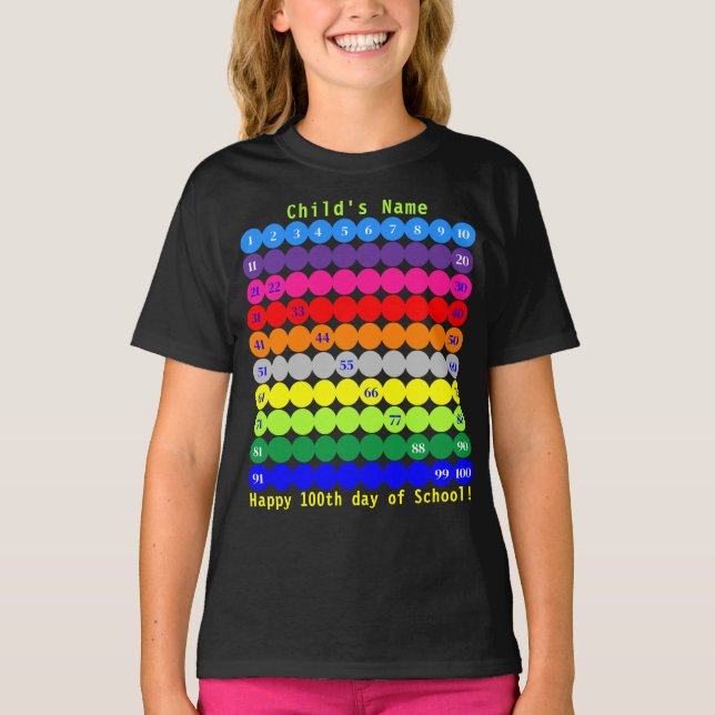 Personalizada feliz centenario día de la camiseta  (Anverso)