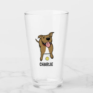 Personalizada la caricatura de perro grande y blan