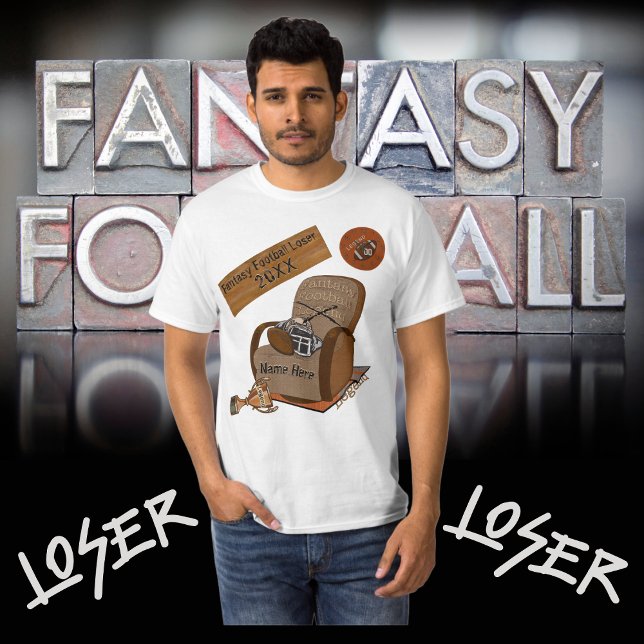 Personalizada la divertida camiseta que pierde el  (Funny Fantasy Football Loser Shirts. Last place fantasy football t shirt. Fantasy football loser.)