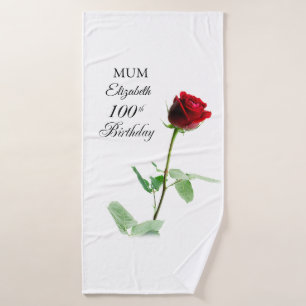 Personalizada la flor roja de rosa roja de cumplea