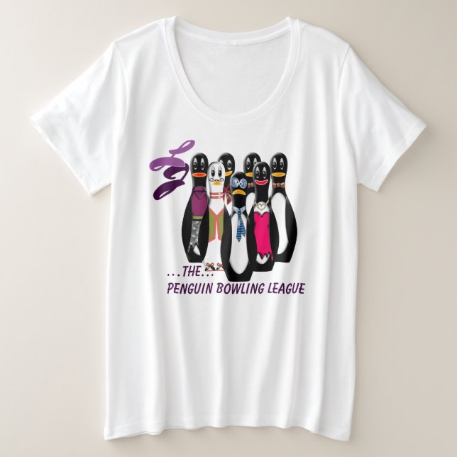 Personalizada la Liga de Bowling en Pingüino (Anverso del diseño)