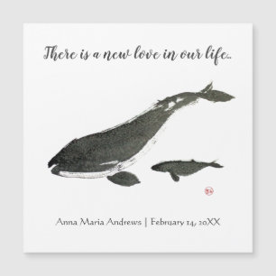 Personalizada la madre y el bebé de ballenas grise