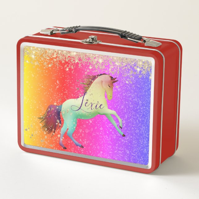 Personalizada la unicornio arcoiris Purpurinoso (Anverso)