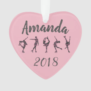 Personalizada ornamento del patinaje artístico -
