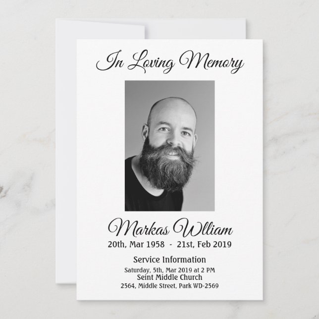 Personalizada su invitación a la memoria (Anverso)
