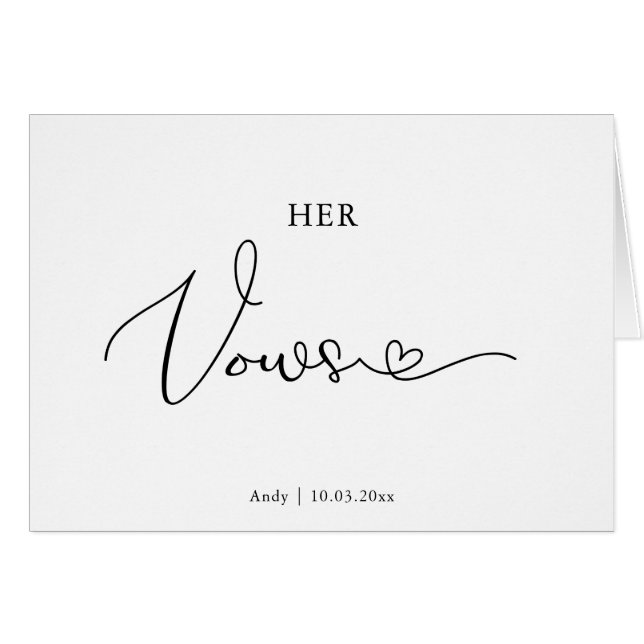 Personalizada su tarjeta de día de boda de escritu (Anverso (Horizontal))