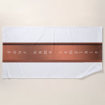 Personalizada, toalla de playa festiva, monocromo,